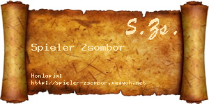 Spieler Zsombor névjegykártya